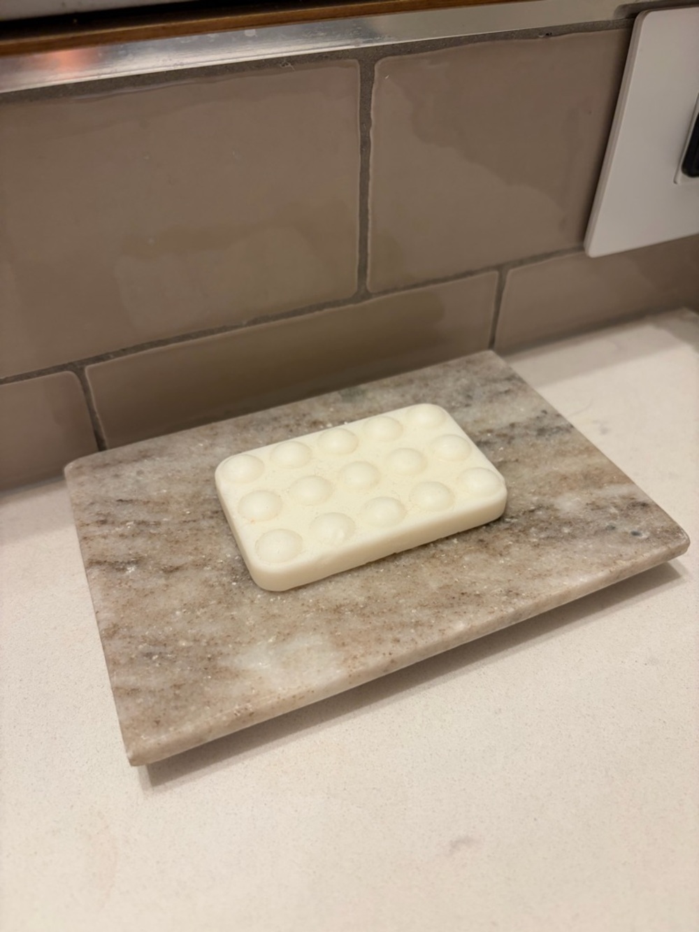 Tuscan Beige Elegant Marble Soap Tray
